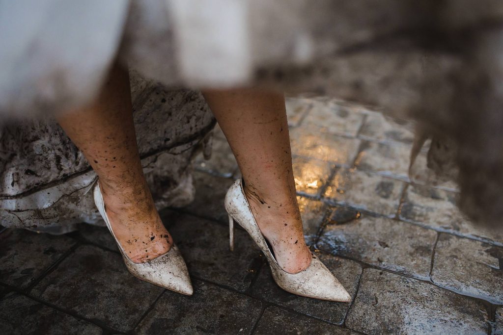 "dirty wedding shoes"